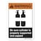 Signmission ANSI Warning, Rigid Plastic, 10" x 7", Landscape, Be Sure Cylinder Is Properly Supported And Capped OS-WS-P-710-L-19942 - alternate 1